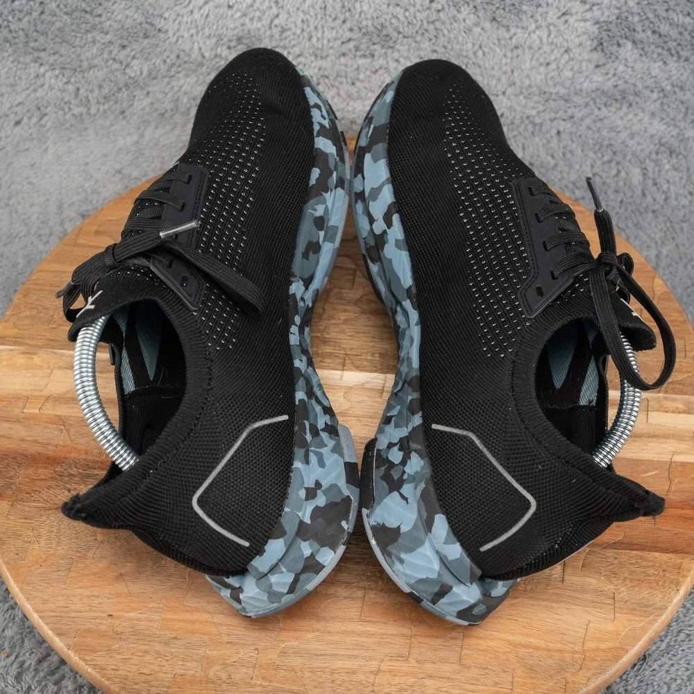 Flux Footwear Adapt Runner Black Blue Mens Size 10 Athletic Knit Shoes Sneakers